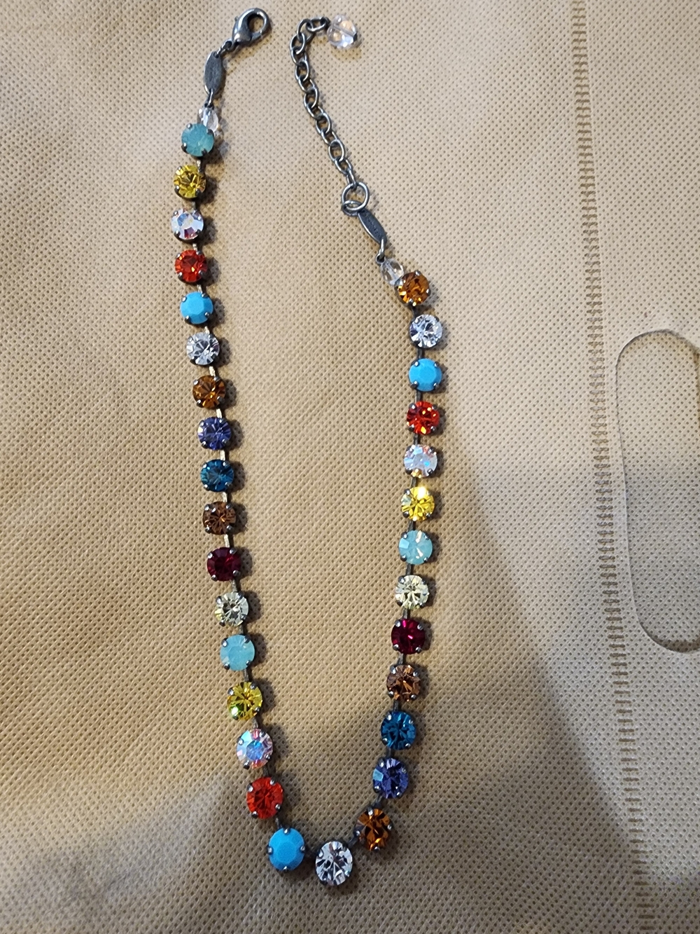 Sabika Garden Party Necklace with Turquoise, Red, Yellow, Blue Accents